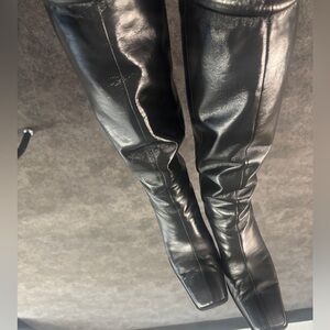 Eckhaus Latta Tall Leather Knee-High Boots